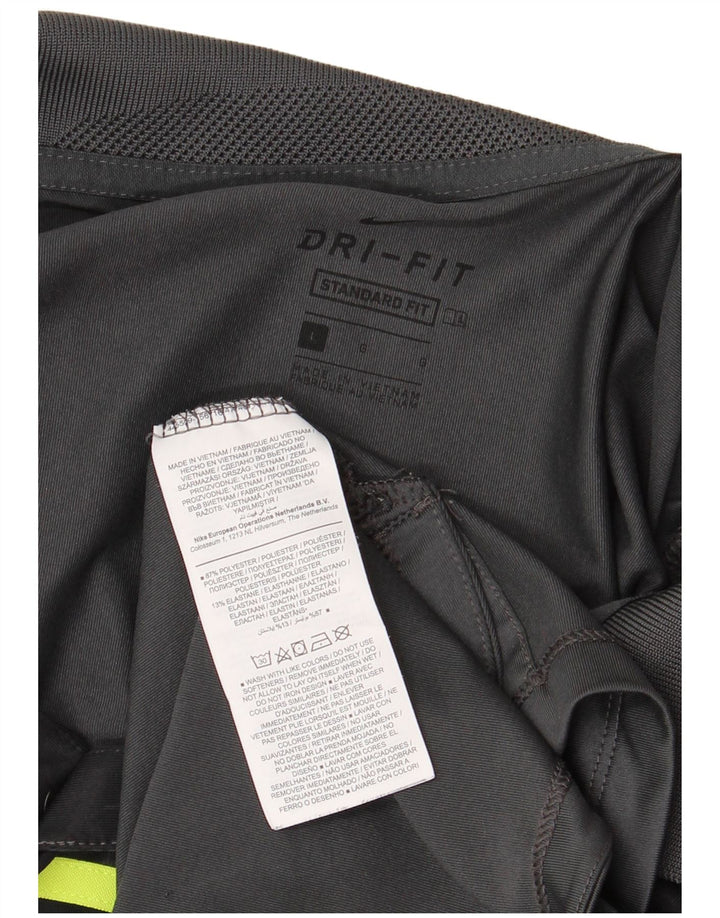 Nike Herren Dri Fit Standard Fit Poloshirt, großes graues Colourblock-Polyester