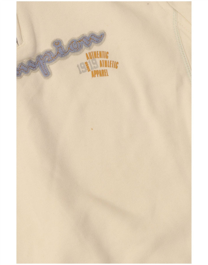 Champion Sweatshirt-Pullover mit Grafik für Jungen, 7–8 Jahre, Größe S, weiß gestreift