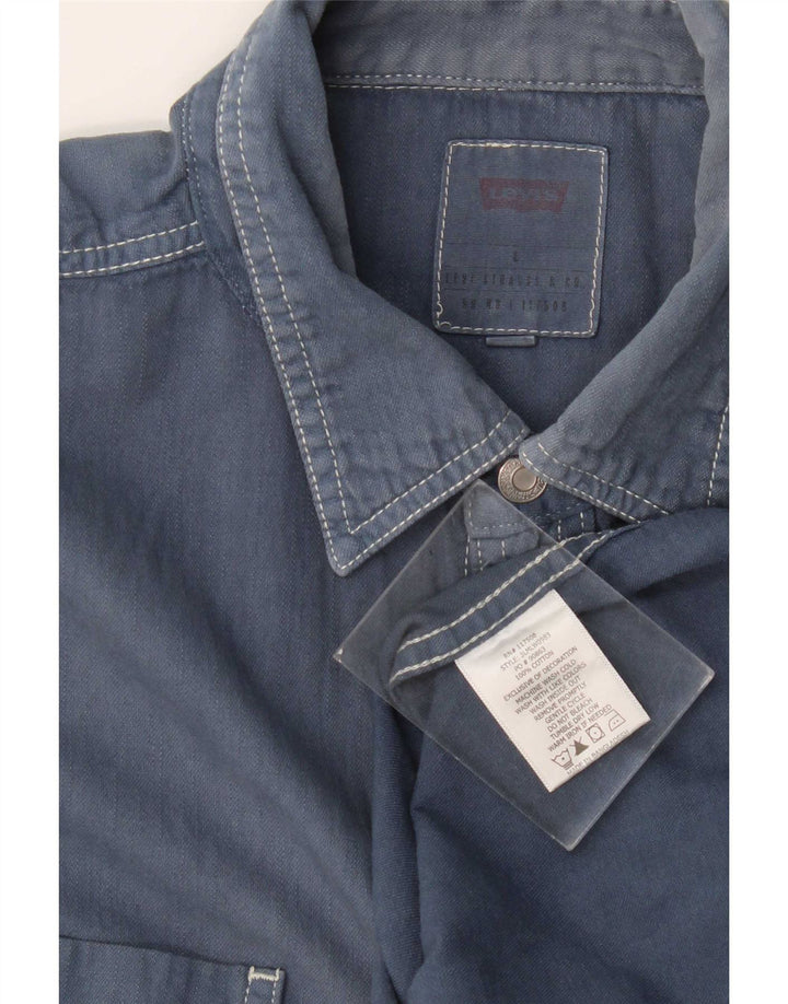 Levi's Herren-Jeanshemd, große marineblaue Baumwolle