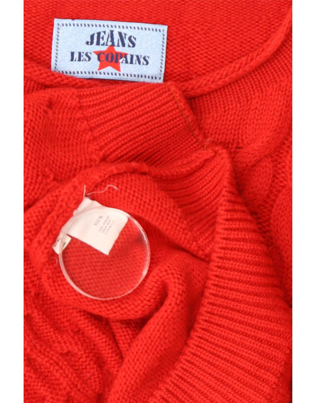 Les Copains Herren Rollkragenpullover Pullover IT 52 Große rote Schurwolle