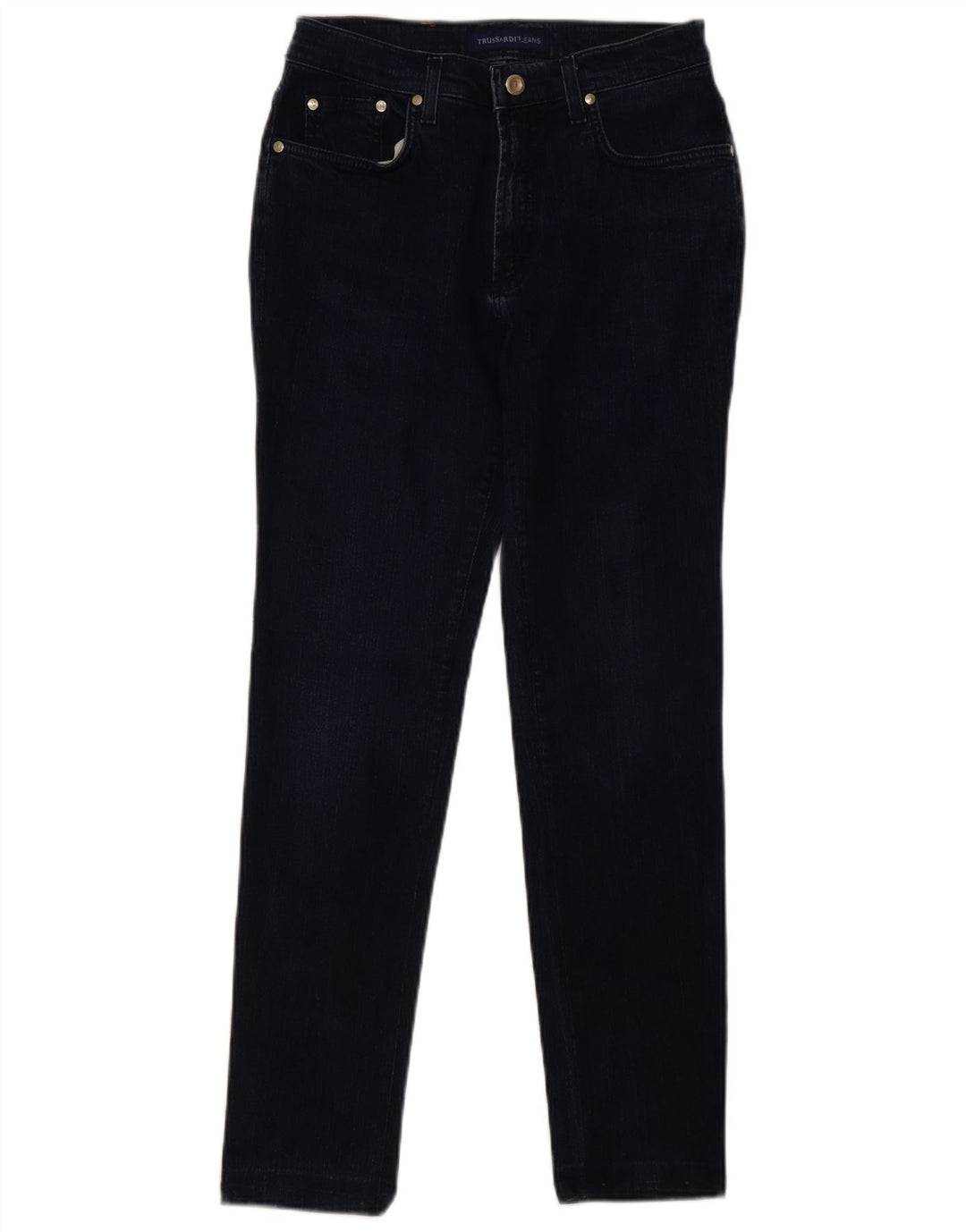 Trussardi Damen Slim Jeans W28 L28 Marineblaue Baumwolle