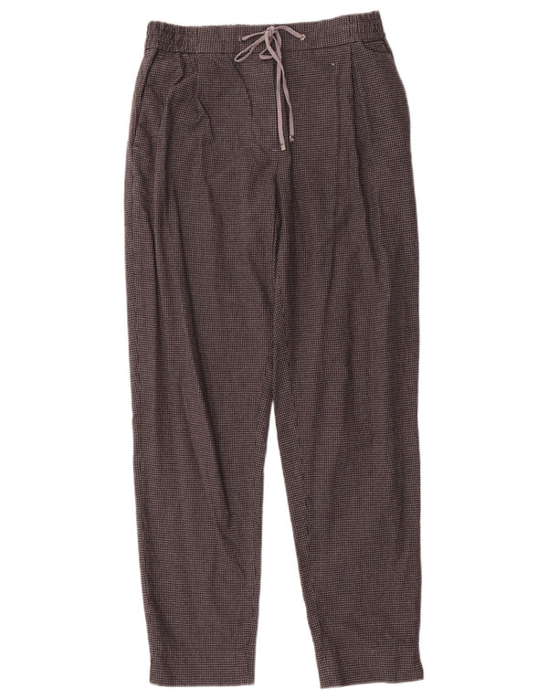 Massimo Dutti Damen Freizeithose WU 36 XS W26 L28 Grauer Hahnentritt