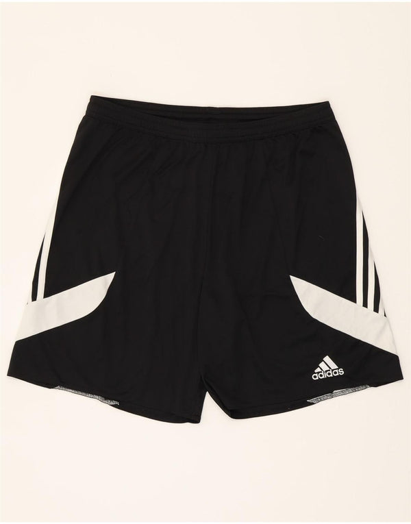 Adidas Herren Climalite Sportshorts, groß, schwarzes Farbblock-Polyester