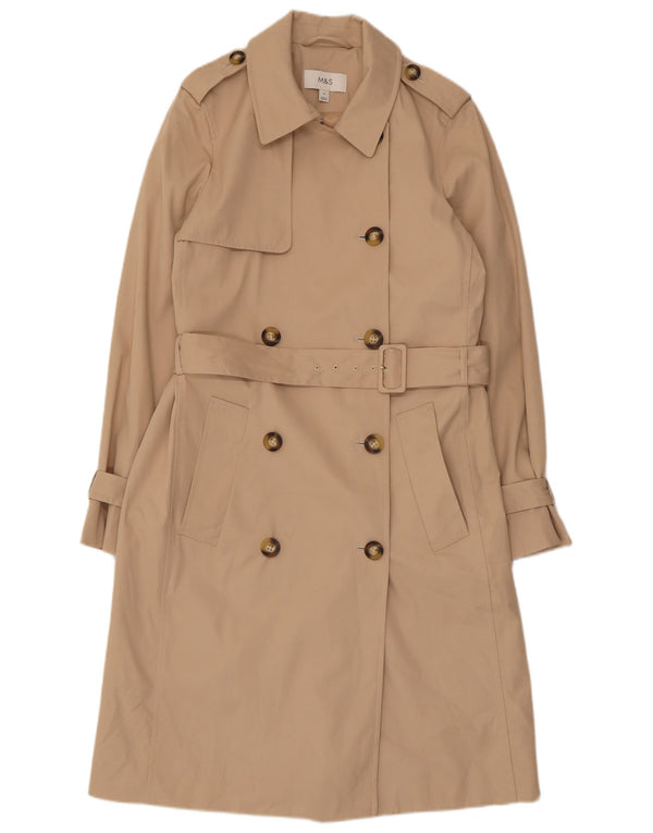 Marks & Spencer Damen Zweireihiger Trenchcoat UK 10 Small Beige