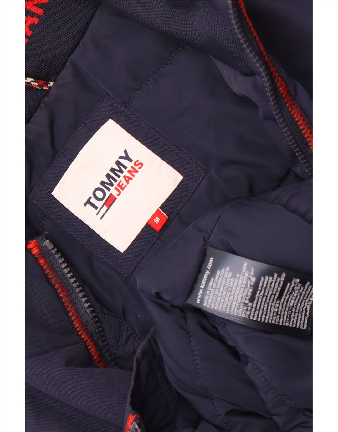 Tommy Hilfiger Herren gepolsterte Bomberjacke UK 38 Medium Navy Blue Polyamid