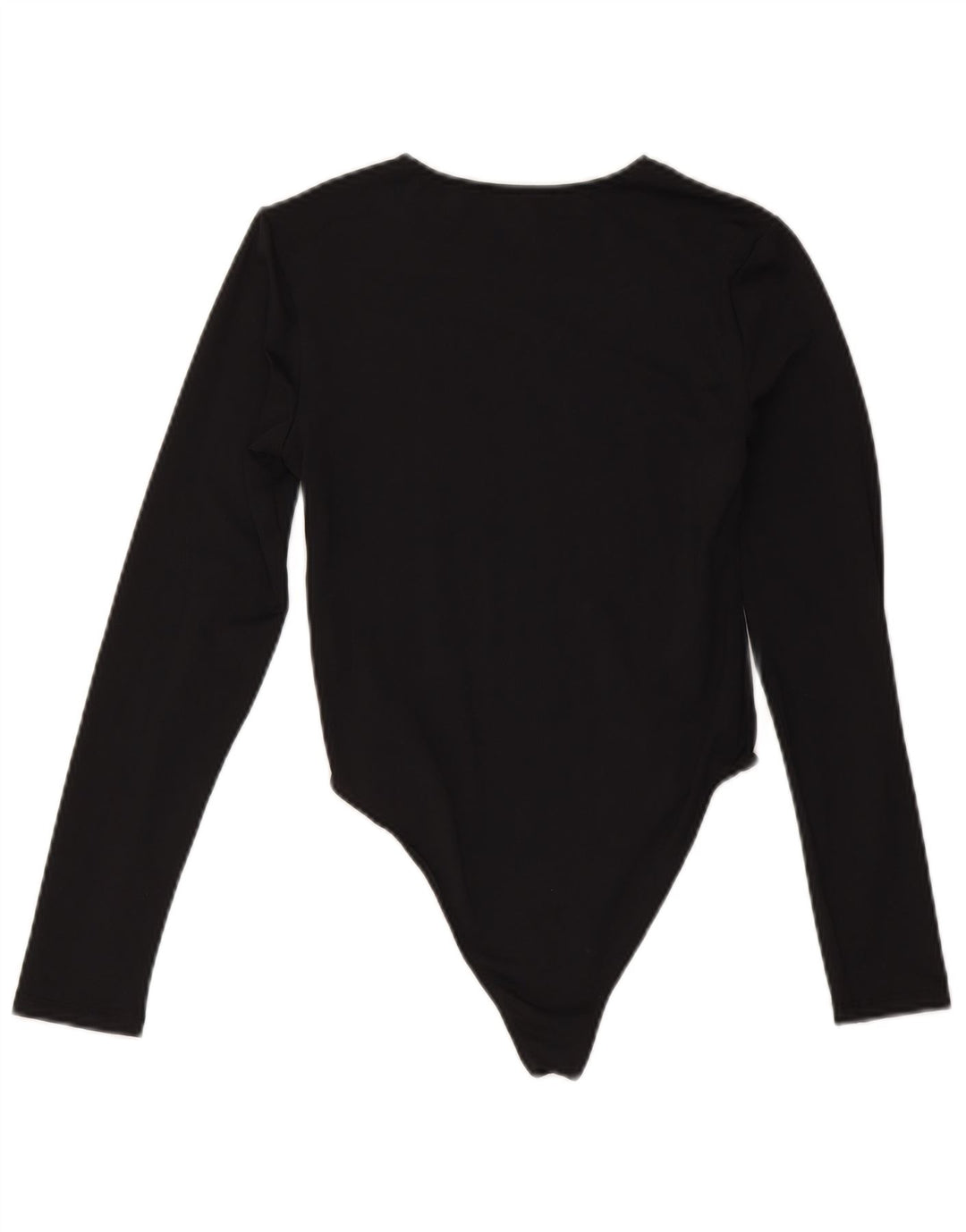 Zara Damen Langarm-Body UK 12 Medium Schwarz Polyamid