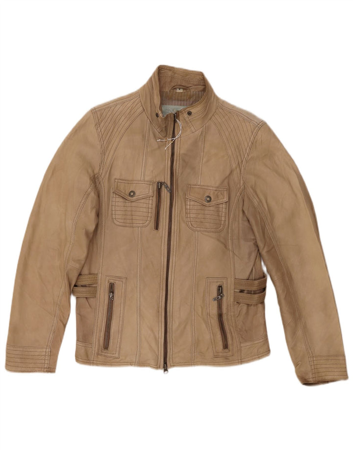 Cecil Damen Lederjacke UK 12 Mittelbraun
