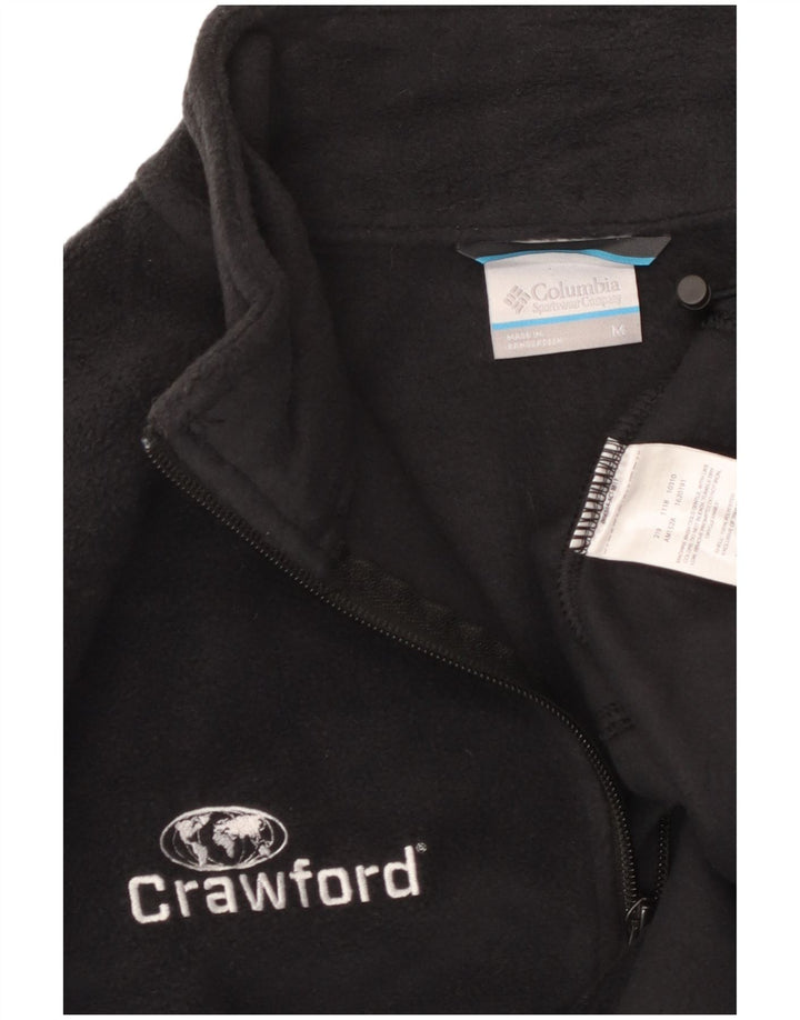COLUMBIA Herren Crawford Fleecepullover mit Reißverschluss am Hals, Mittelschwarzes Polyester