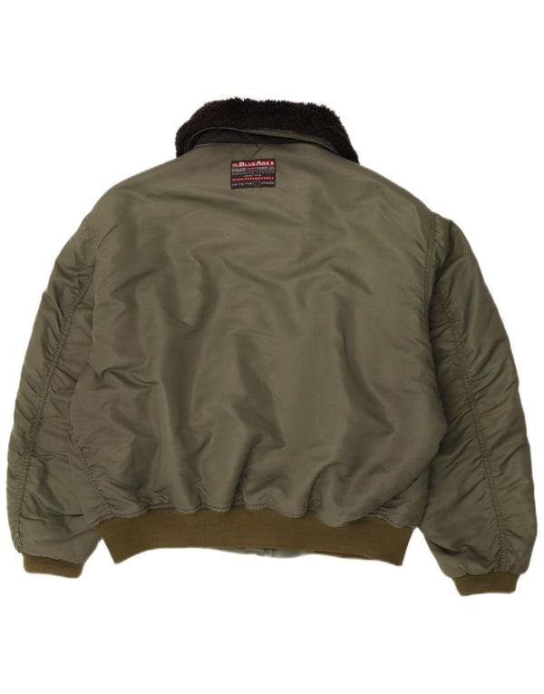 Carrera Herren Bomberjacke UK 40 Large Khaki Colourblock Polyamid