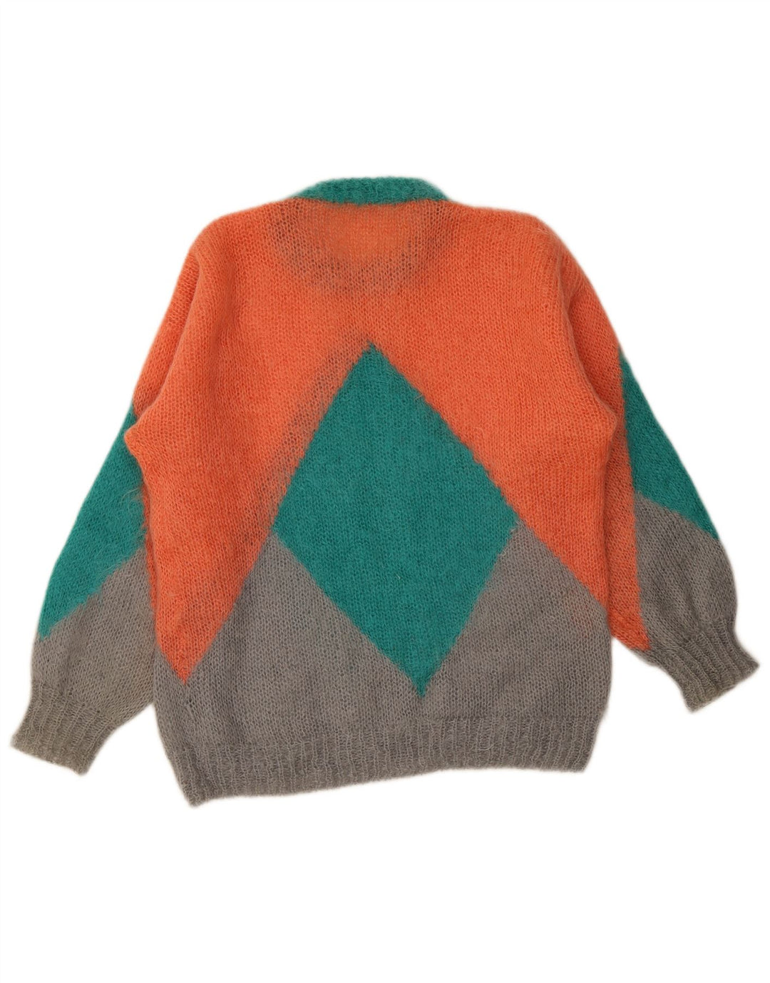 Vintage Damen Pullover mit Rundhalsausschnitt XL Mehrfarbig Geometrisch