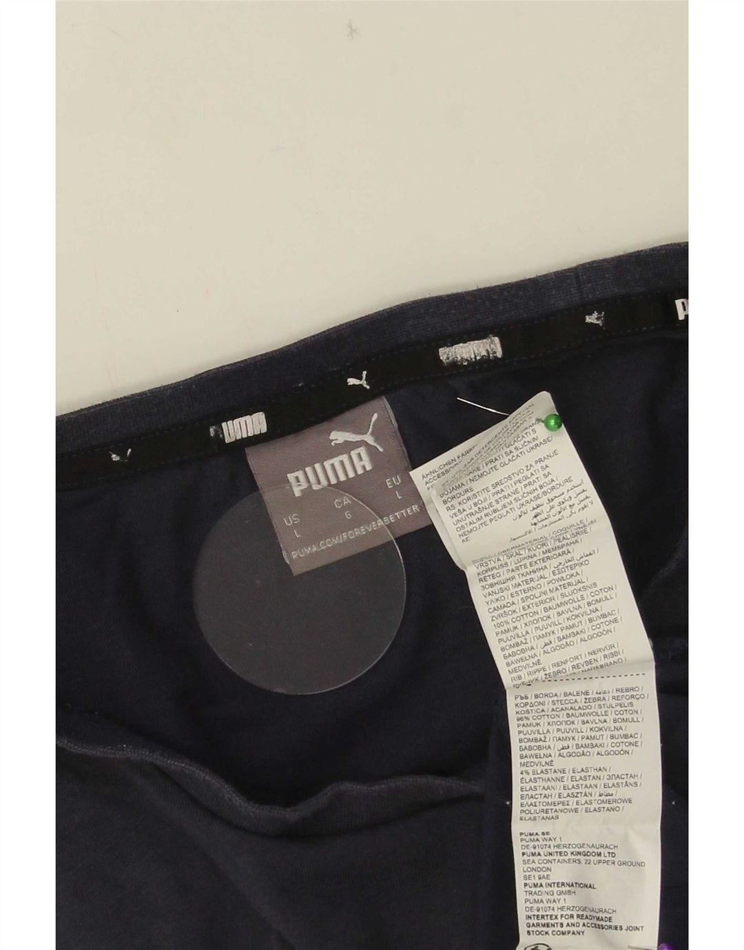 Puma Herren T-Shirt Top Large Marineblau Baumwolle