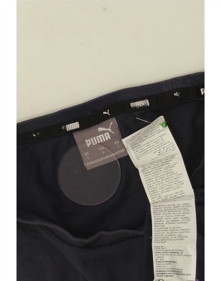Puma Herren T-Shirt Top Large Marineblau Baumwolle