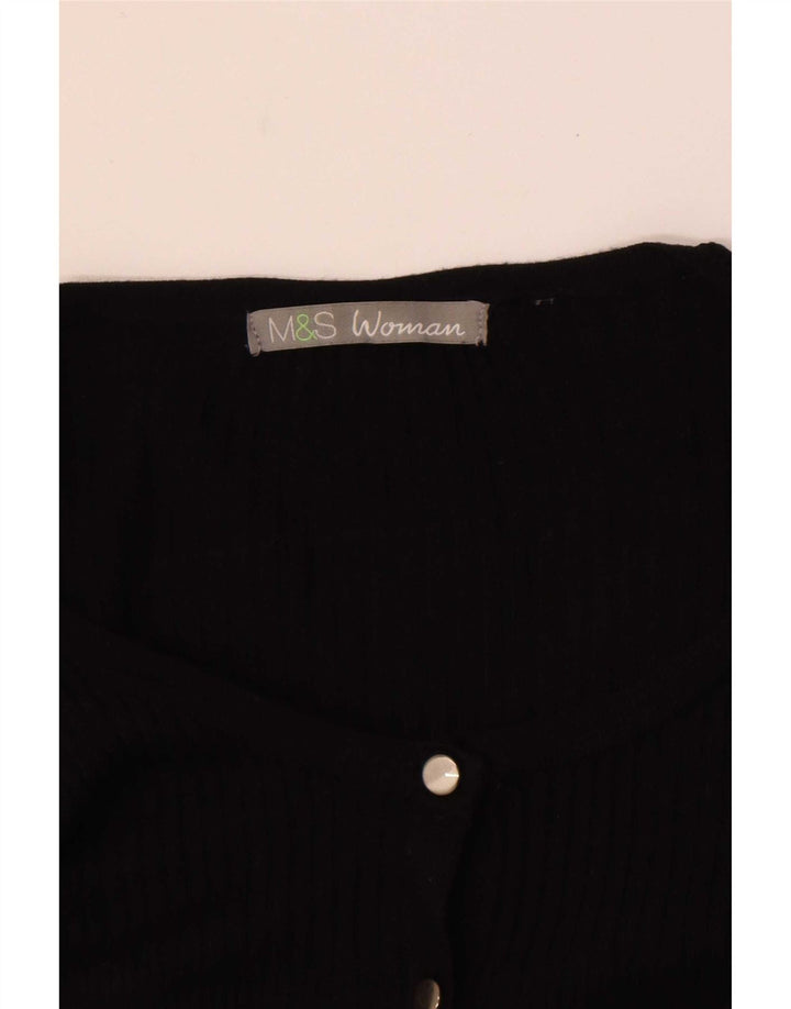 Marks & Spencer Damen-Cardigan-Pullover UK 14 Medium Schwarz