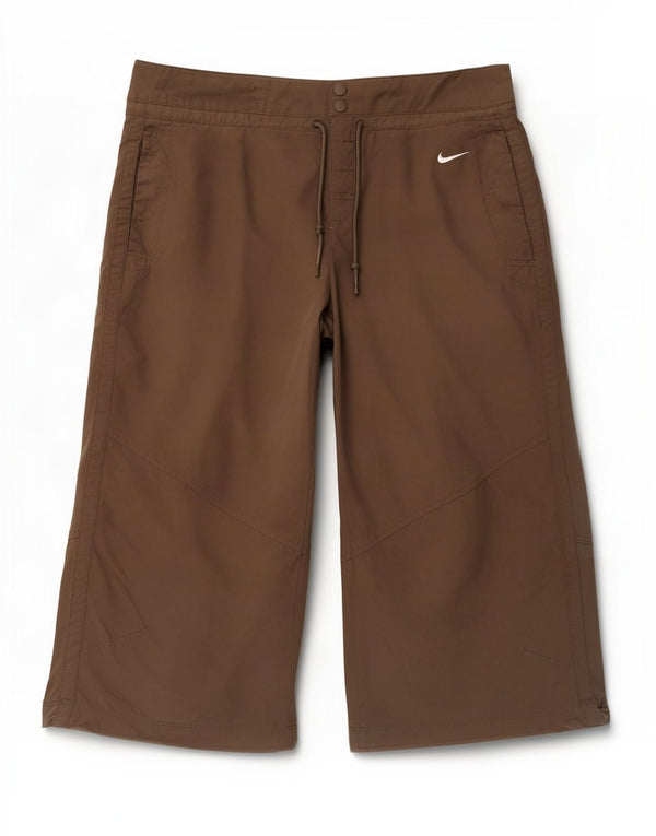 Nike Damen Caprihose UK 8/10 Small W30 L20 Braunes Polyester