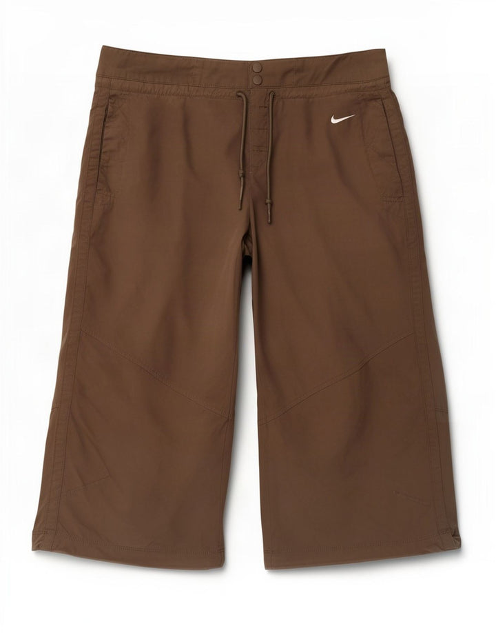 Nike Damen Caprihose UK 8/10 Small W30 L20 Braunes Polyester