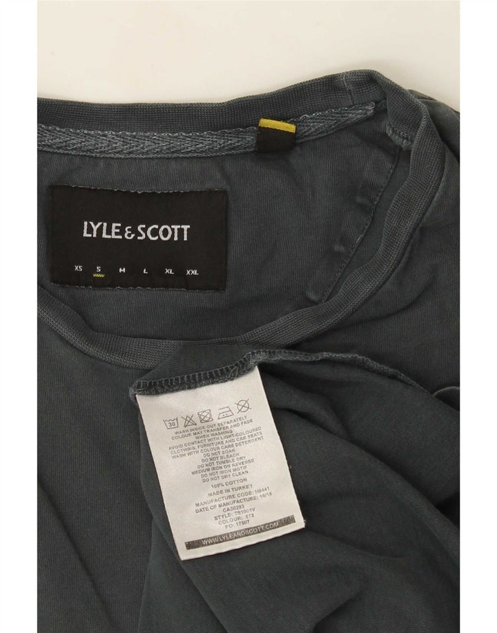 Lyle & Scott Herren T-Shirt Top Small Grau Baumwolle