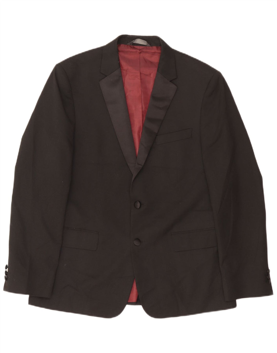 Marks & Spencer Herren-Blazer mit 2 Knöpfen, Gr. 42, Größe L, Schwarz, Polyester