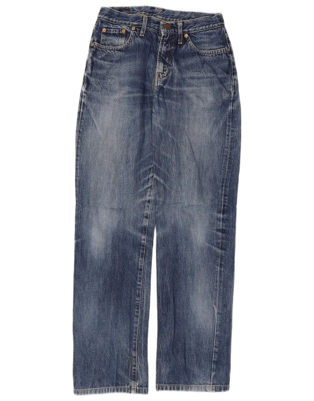 Replay Damen Straight Jeans W28 L32 Blaue Baumwolle