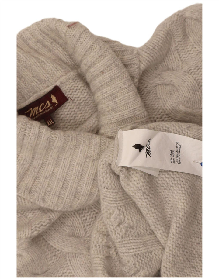 Marlboro Classics Damen-Pullover mit Rollkragen, UK 20 2XL, graue Wolle