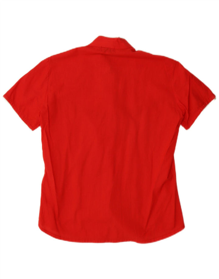 Vintage Damen Kurzarmshirt IT 42 Mittelrot
