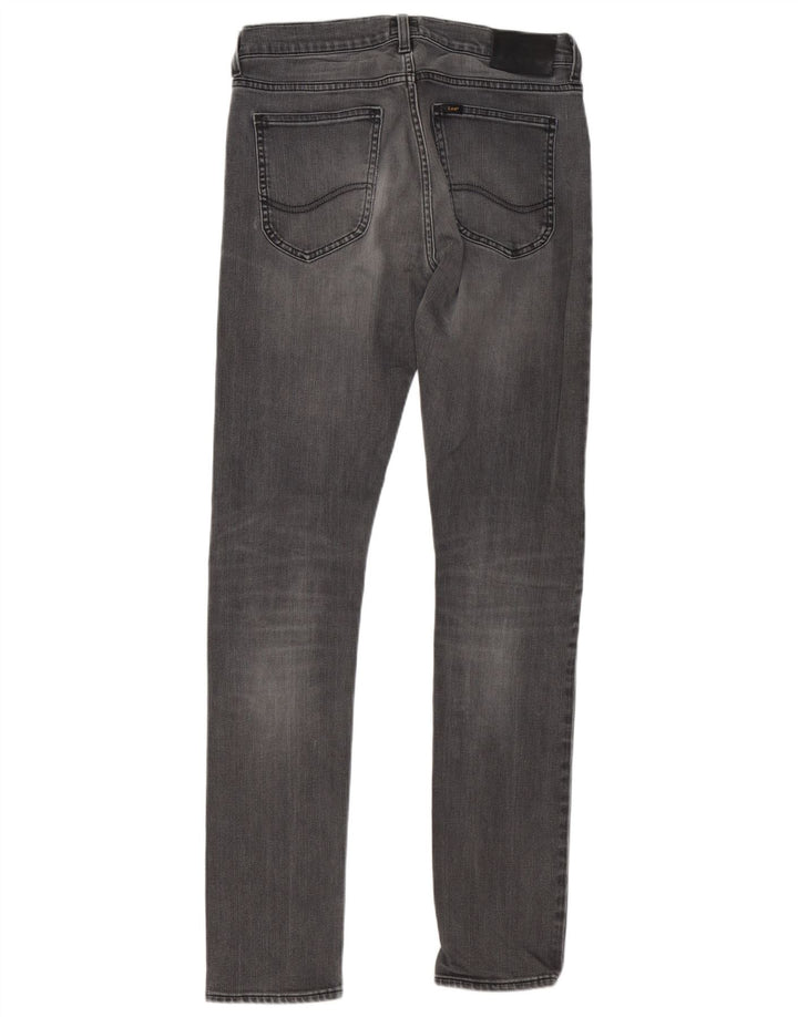 Lee Damen Luke Slim Jeans W30 L34 Graue Baumwolle