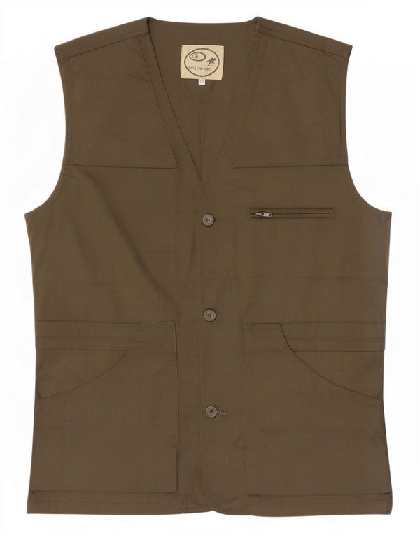 Vintage Herren Utility Gilet IT 52 XL Khaki Polyester