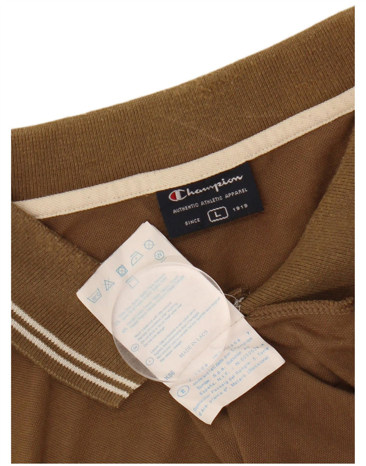 CHAMPION Herren-Poloshirt, große braune Baumwolle