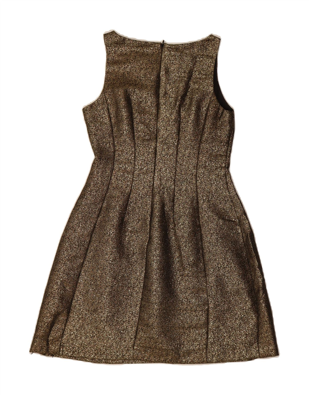 OASIS Womens Sleeveless A-Line Dress UK 10 Small Gold Polyester Vintage Oasis and Second-Hand Oasis from Messina Hembry 