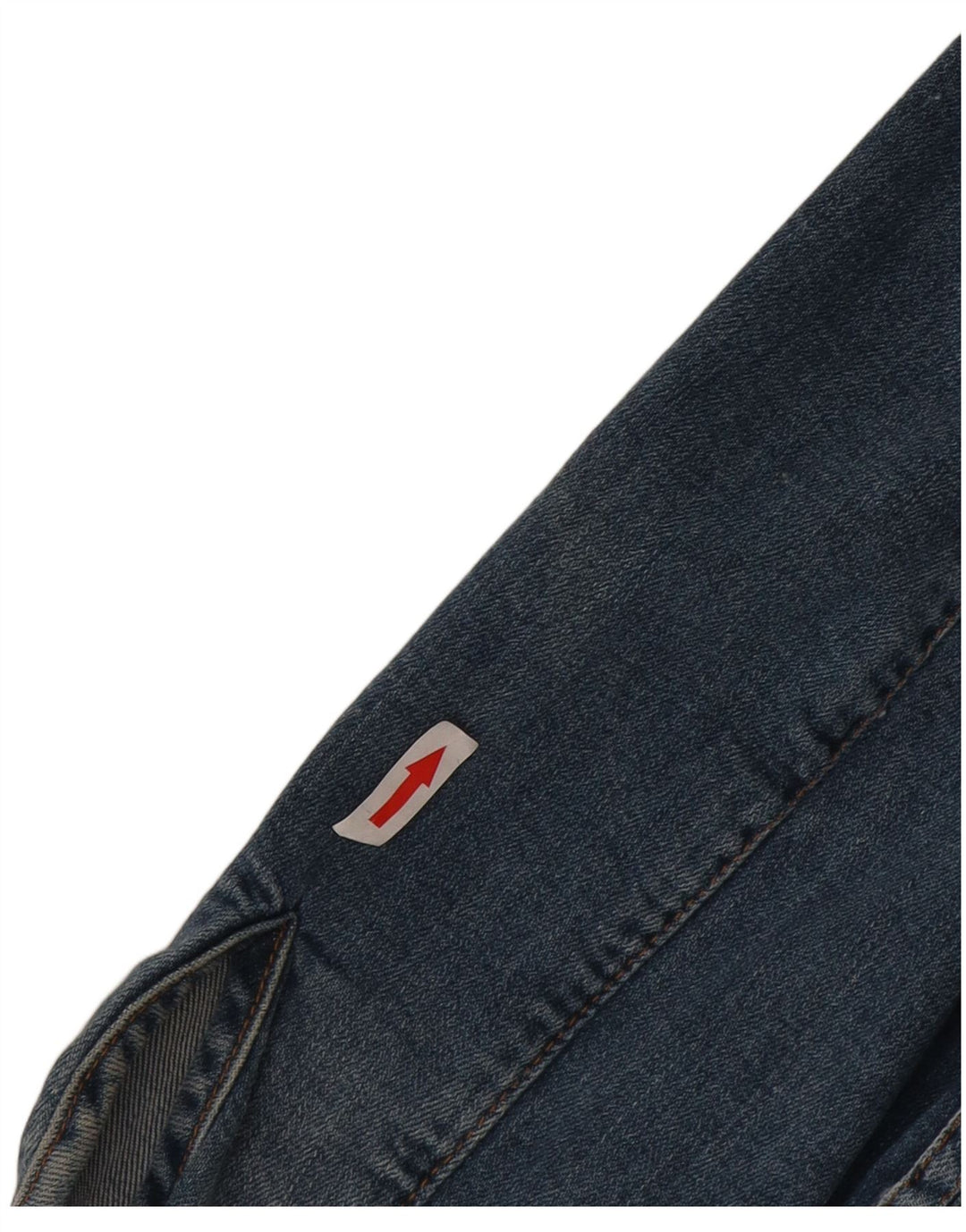Iceberg Damen Crop 3/4-Ärmel-Jeansjacke IT 46 Large Blaue Baumwolle