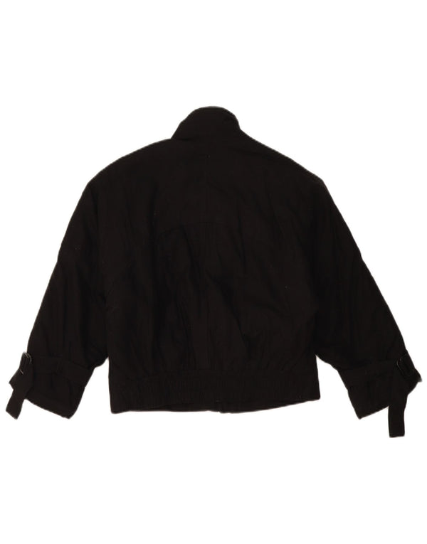 Vintage Jungen Bomberjacke 11-12 Jahre Schwarz