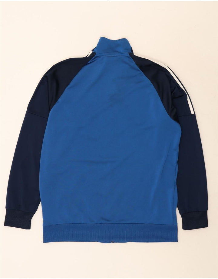 Adidas Herren-Trainingsanzugoberteil, UK-Größe 44/46, großes blaues Colourblock-Polyester