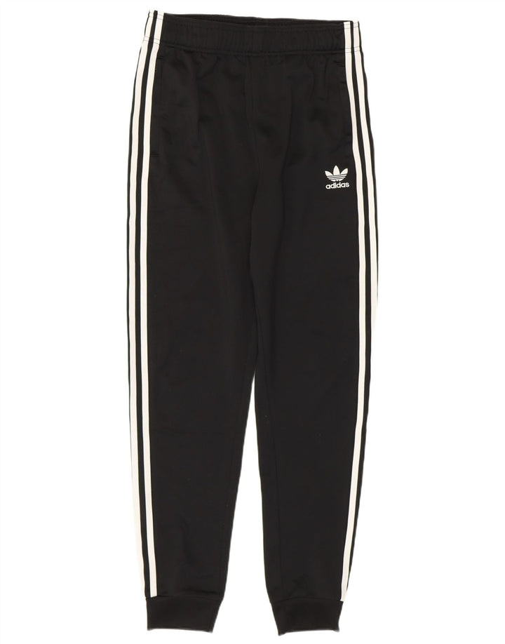 ADIDAS Jungen-Trainingshose, Jogginghose, 14–15 Jahre, schwarz gestreift, Polyester
