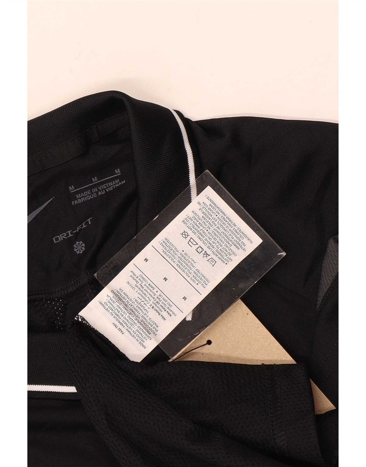 Nike Herren Dri Fit Poloshirt Mittelschwarzes Colourblock-Polyester