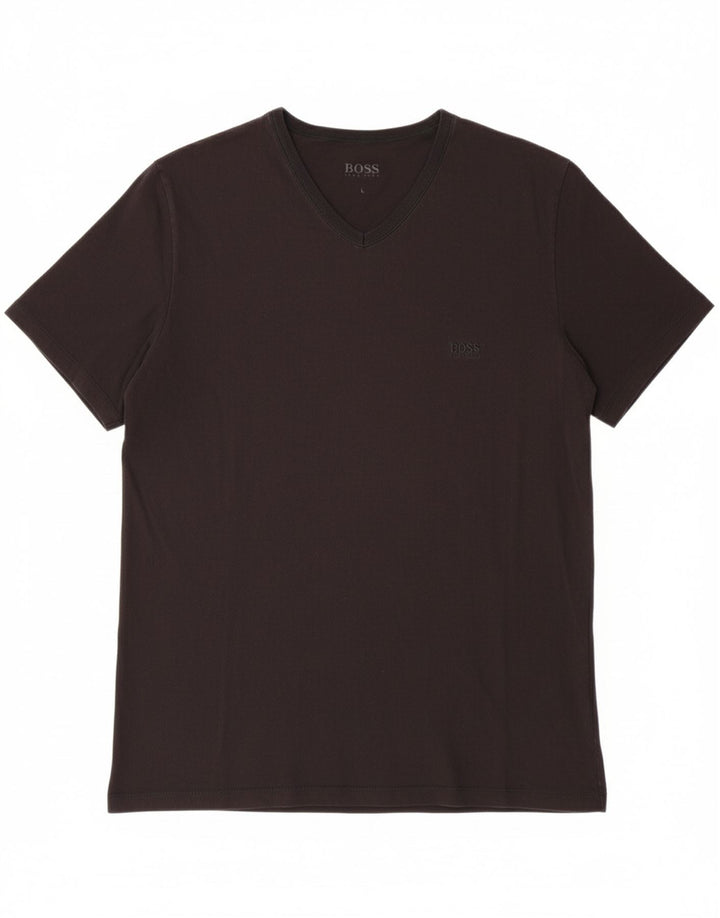 HUGO BOSS Mens T-Shirt Top Large Black Cotton Vintage Hugo Boss and Second-Hand Hugo Boss from Messina Hembry 