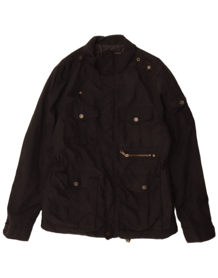 Calvin Klein Jeans Herren Militärjacke UK 40 Large Schwarz Nylon