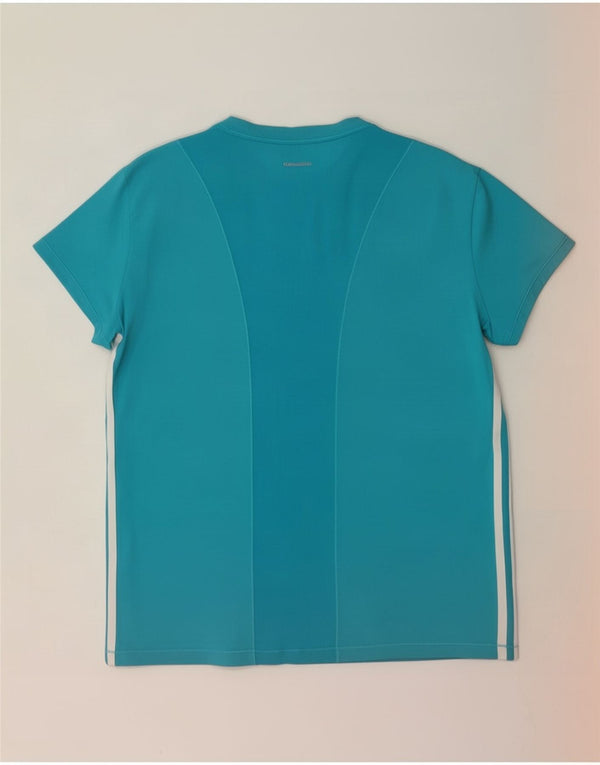 Adidas Damen Climacool T-Shirt Top UK 20/22 XL Blaues Nylon
