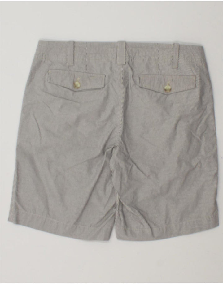 EDDIE BAUER Womens Chino Shorts US 8 Medium W34 Grey Pinstripe Cotton Vintage Eddie Bauer and Second-Hand Eddie Bauer from Messina Hembry 