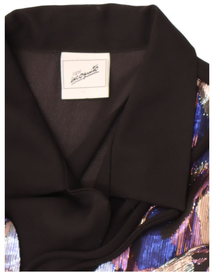 C&A Damen-Hemdbluse mit entspannter Passform und abstraktem Muster, Größe 40, Schwarz