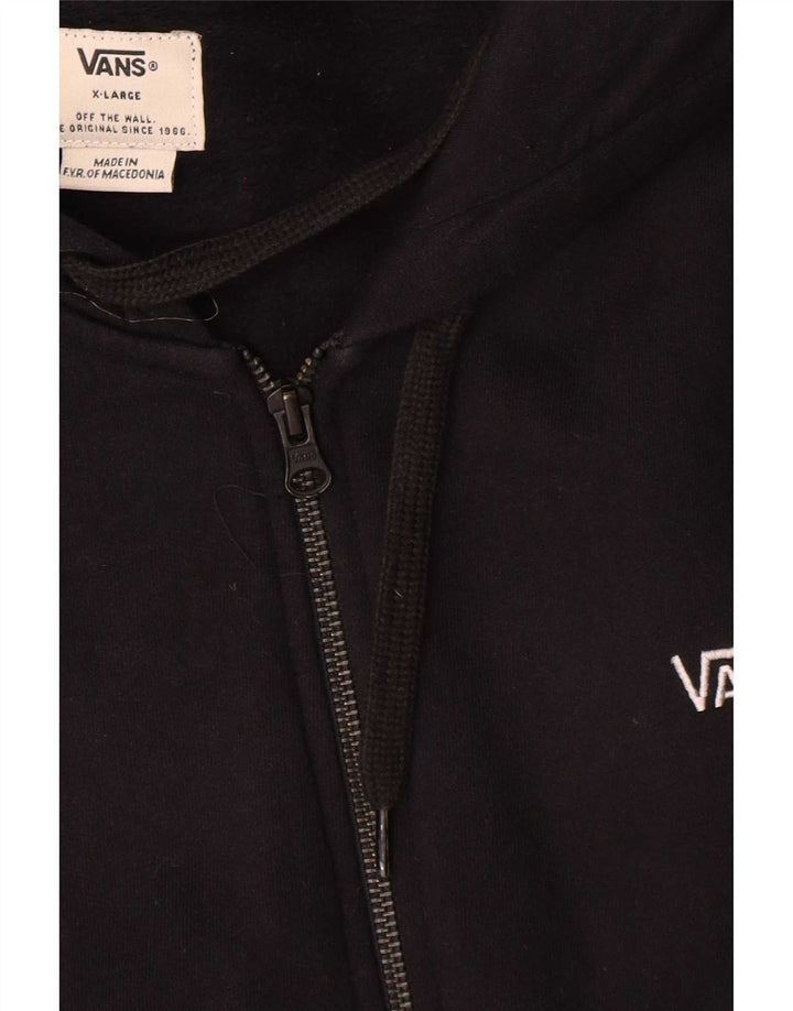 Vans Herren Zip Hoodie Pullover XL Schwarz Baumwolle