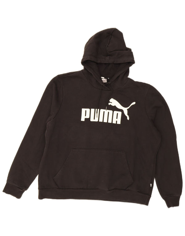 Puma Womens Graphic Oversized Hoodie Pullover UK 18 XL Schwarz Baumwolle