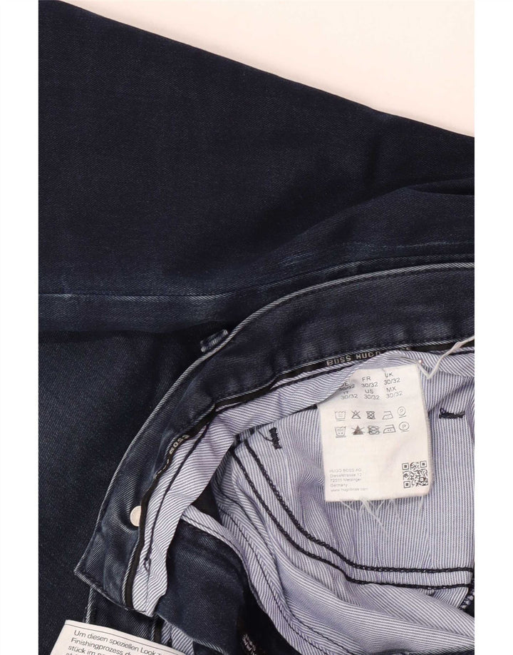 Hugo Boss Herren Slim Jeans W30 L32 Blaue Baumwolle
