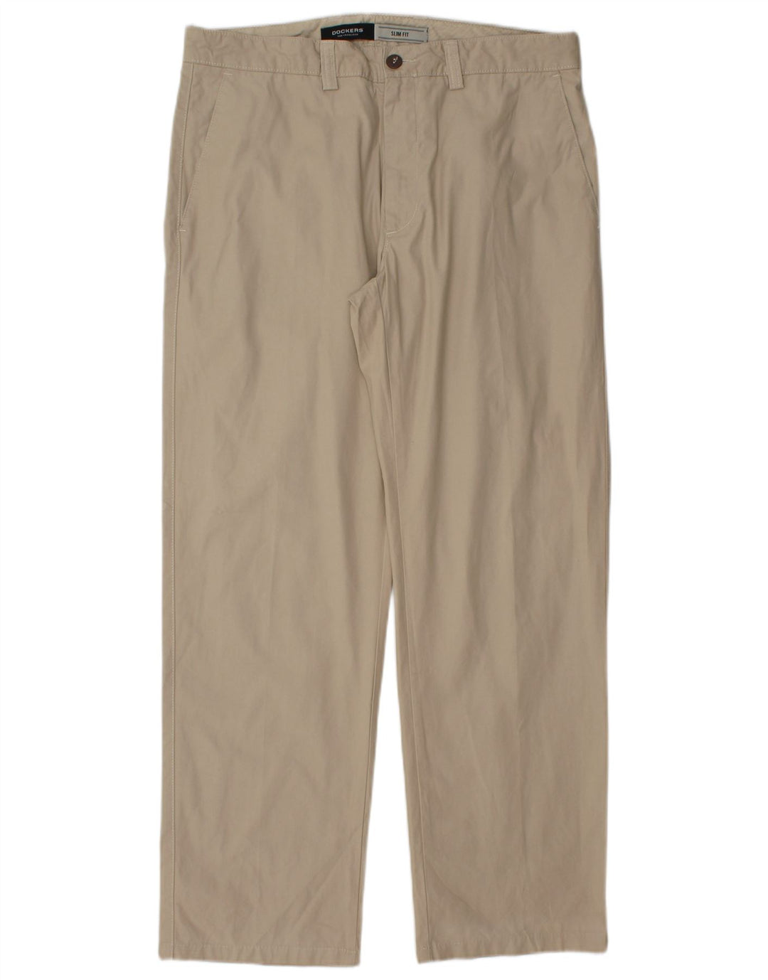 DOCKERS Herren Slim Fit Chinohose W36 L30 Beige Baumwolle