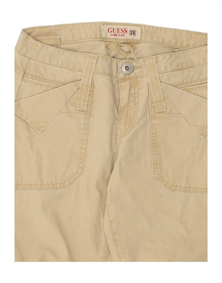 GUESS Womens Straight Chino Trousers W28 L26  Beige Vintage Guess and Second-Hand Guess from Messina Hembry 