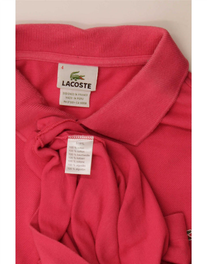 Lacoste Herren-Poloshirt, Größe 4, mittelrosa, Baumwolle