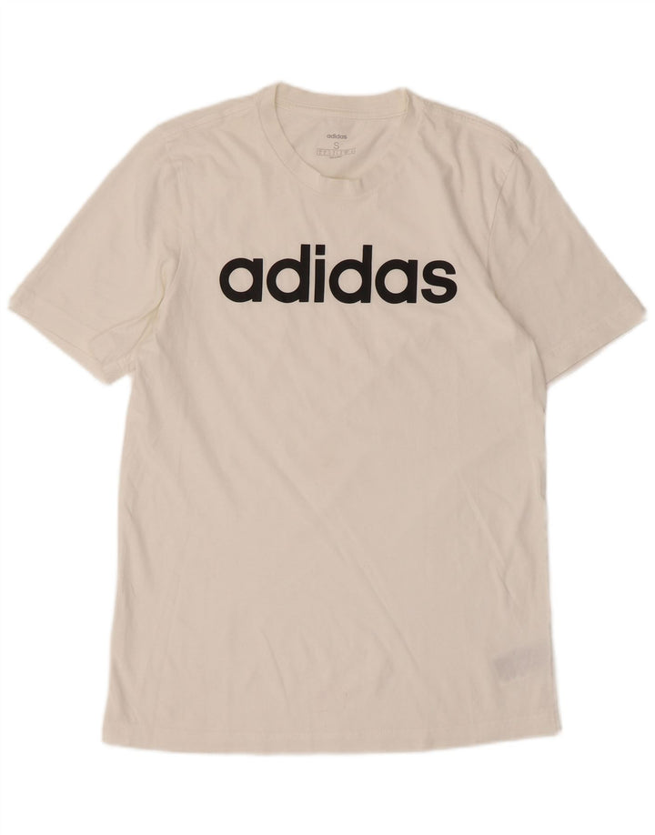 Adidas Herren Grafik T-Shirt Top Small Weiß Baumwolle