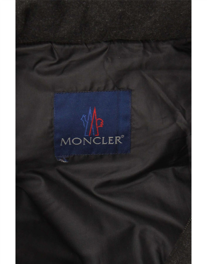 Moncler Herren-Jacke mit Kapuze, gepolstert, UK 36, kleine schwarze Wolle