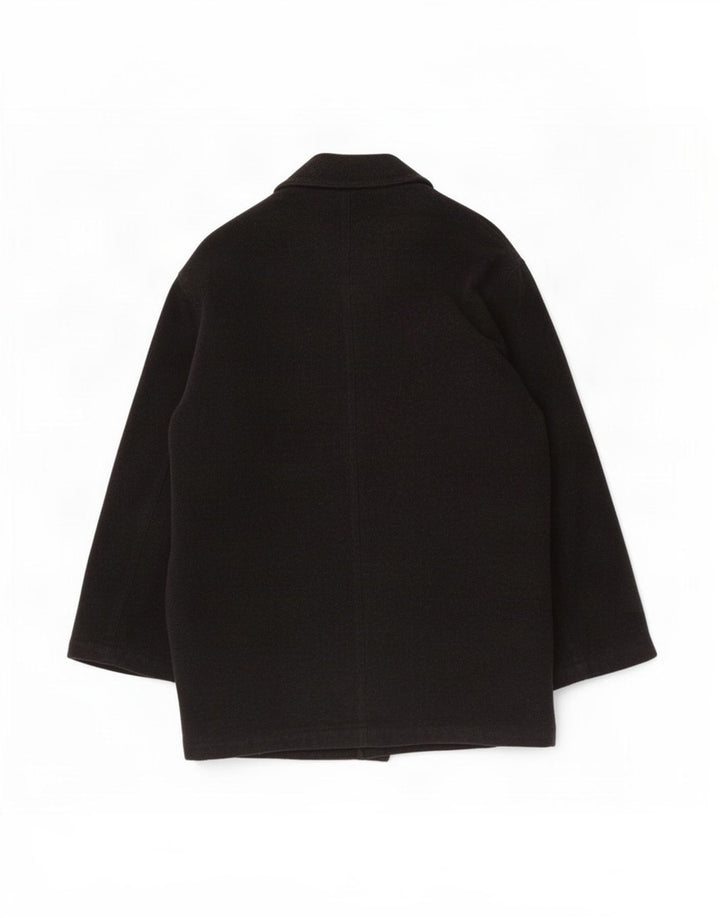Lacoste Herren Mantel IT 50 Große schwarze Wolle