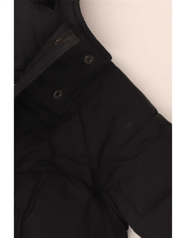 Abercrombie & Fitch Wattierte Damenjacke mit Kapuze, UK 10, Größe S, Schwarz, Polyester