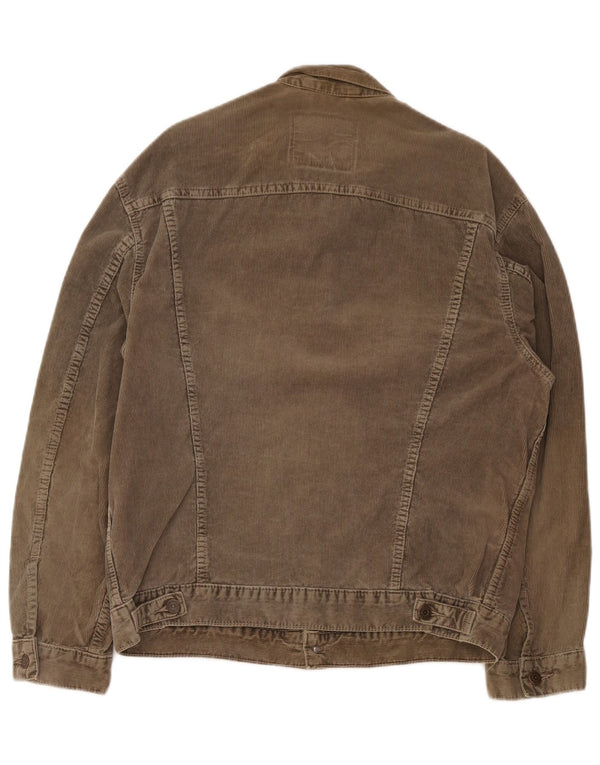 Levi's Damen Cordjacke UK 40 Large Braun Baumwolle