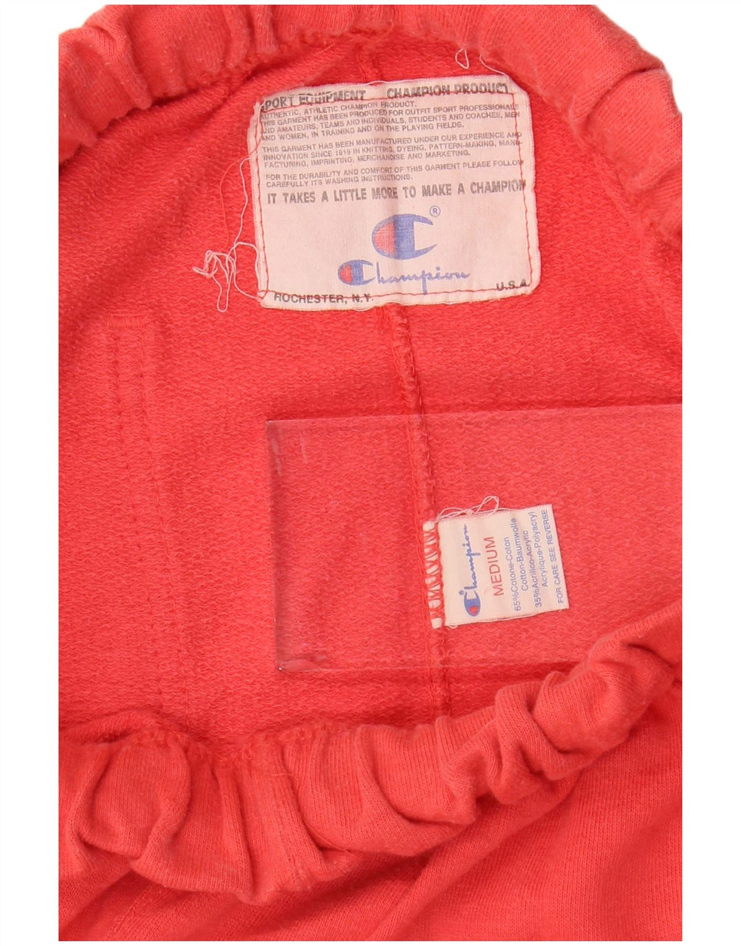 CHAMPION Damen Trainingshose Jogger UK 14 Mittelrote Baumwolle